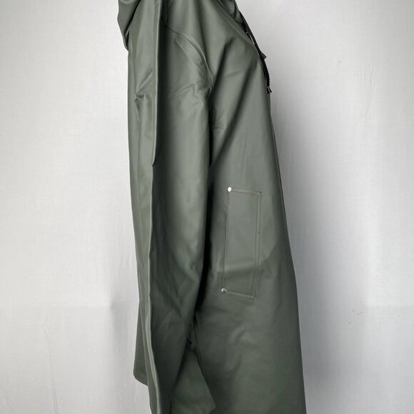 Stutterheim Unisex Stockholm Lightweight Rain Coat Size XXL Green - Picture 9 of 13